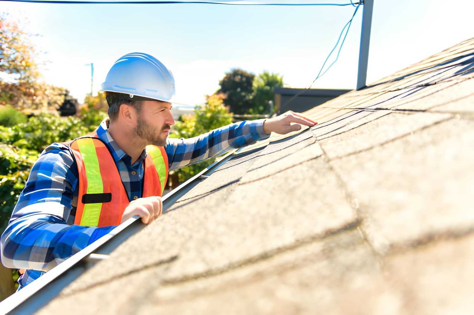 Roofing contractor working on a Philadelphia property